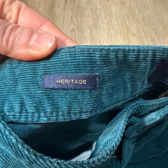 Talbots Teal Corduroy Trousers Size 8P - Picture 3 of 5